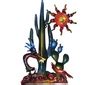 Southwest Desert D Metal Wall Art Sun With Cactus And Coyote