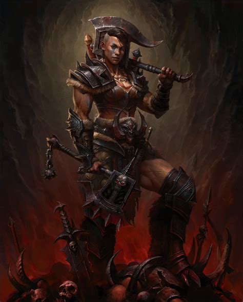 Diablo 3 Female Barbarian Armor Sets