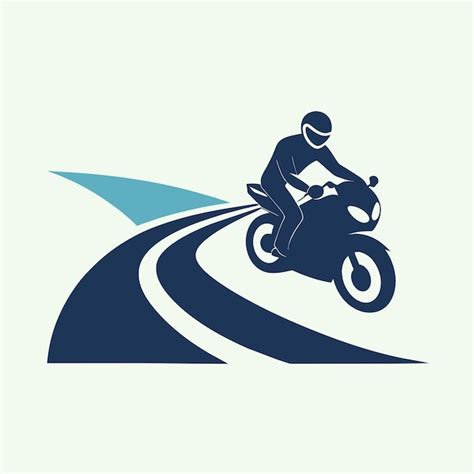 Silhouette De Motocycliste Vector Moto Racing Logo Design De Moto