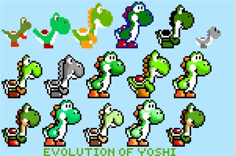 Pixilart Evolution Of Yoshi By S M B