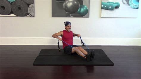 Seated Rows With A Resistance Band Youtube