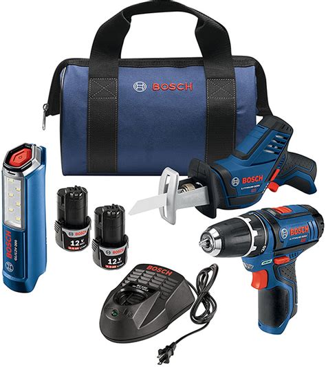 T Idea Bosch 12v Max 3 Tool Cordless Power Tool Combo Kit