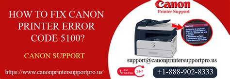 How to Remove Canon Printer Error Code 5100?