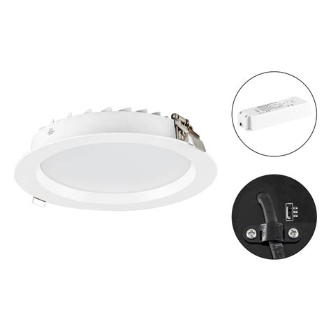 EVN runde LED Downlight inkl Netzgerät DALI 228x50mm 200 240V 35W 3500