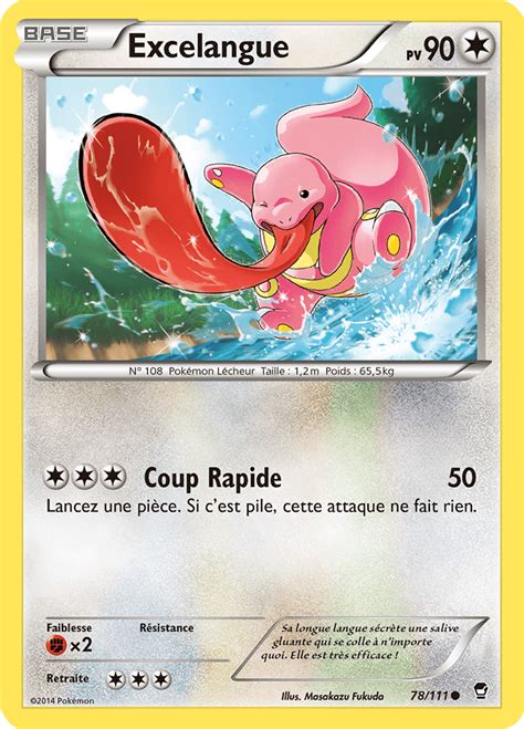 Carte Pokémon Excelangue 78 111 XY Poings Furieux à l unité