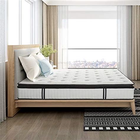 Suiforlun 12 Inch Pillow Top King Hybrid Mattress Cool Gel Memory Foam And 3 Zone Individually