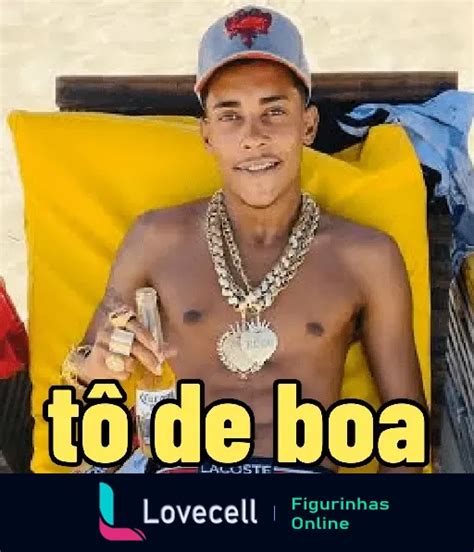 Figurinha MC POZE MEMES tô de boa na praia para WhatsApp Lovecell