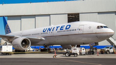 Nouvelle Arrivee Carte Achev E United Airlines Boeing Mot