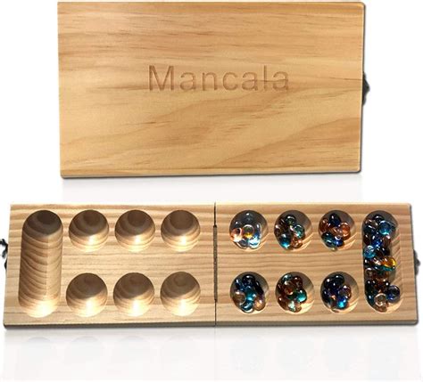 Mimgo Shop Mancala Board Game Solid Wood Folding Mancala