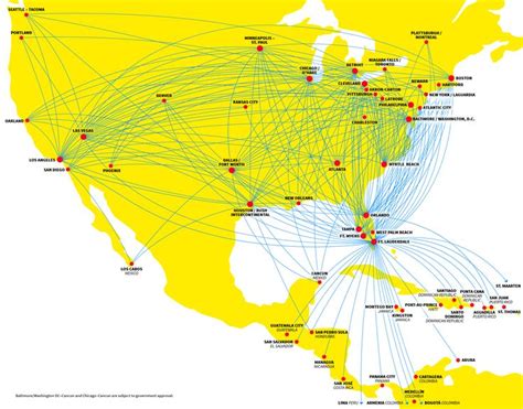 Spirit Airlines Route Map | Spirit airlines, Route map, Airlines