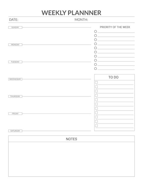 Premium Vector Weekly Planner Editable Kdp Interiors