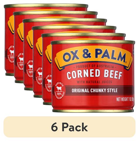 Ox And Palm Corned Beef Original Chunky Style 7 Oz Can