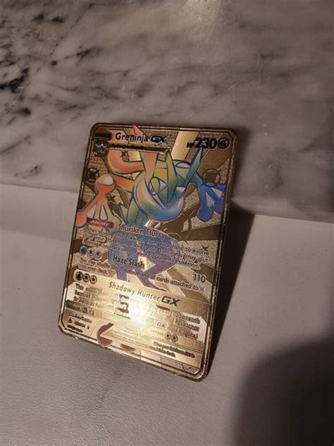 GOLD Rainbow Greninja GX Pokemon Card Shining Boyfriend Etsy Canada