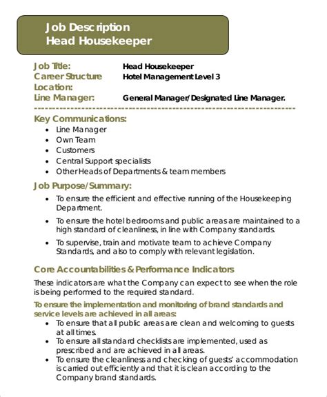 40+ Housekeeping Duties Background - Resume Template Sxty