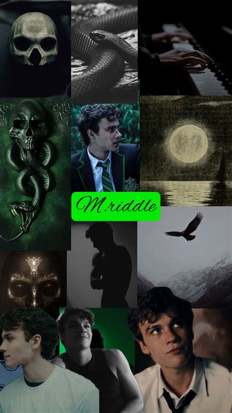 Download Mysterious Collage Mr Riddle Wallpaper