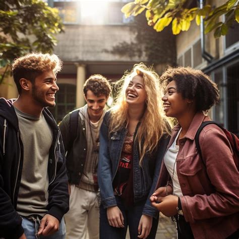 Premium Ai Image A Group Of People Are Smiling And One Of Them Is