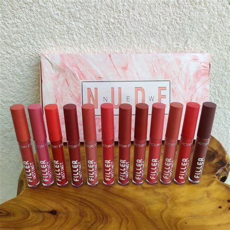 Set de 12 labiales nude estuche marmol líquidos matte Joi Boutique