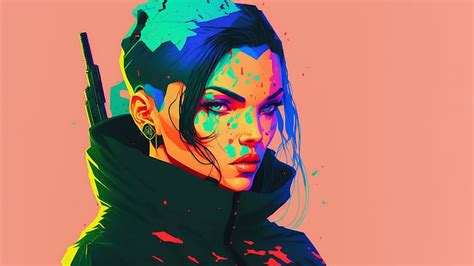 Ki Kunst Cyberpunk Frauen Comic Kunst Illustration Hd