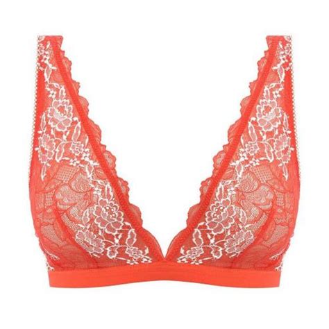 Bralette Sans Armatures Orange En Nylon Wacoal Lingerie Lemon Curve