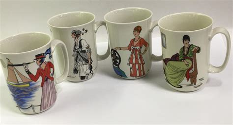 At Auction: Set Of 4 Villeroy & Boch Porcelain Mugs