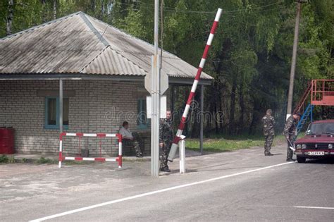 Checkpoint At The Entrance To Chernobyl Exclusion Zone Editorial Stock