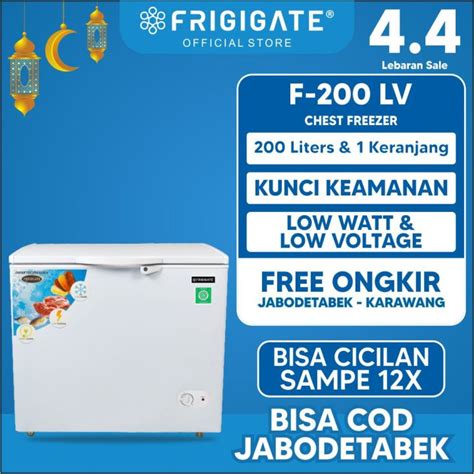 Frigigate Chest Freezer F 200 LV Lemari Pembeku 200 Liter Low Volt