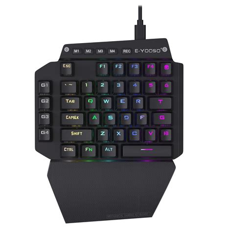 E-Yooso K700 One-Handed 44-Key USB Wired Mechanical Gaming Keyboard RGB ...