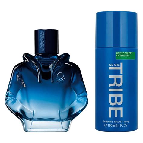 Set Benetton We Are Tribe 2pzs 90ml Edt Spray Desodorante 150ml Spray Pasión De Fragancias