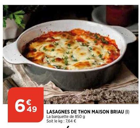 Promo Lasagne De Thon Maison Briau Chez Bi Icatalogue Fr