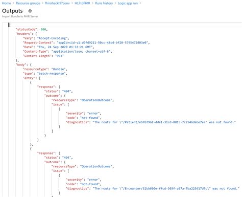 Hl Conversion Logicapps Import Into Fhir Not Working Issue