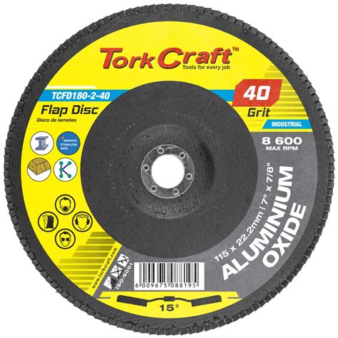 Flap disc 180mm 15 deg.angle 40grit a/o - Tool&Home