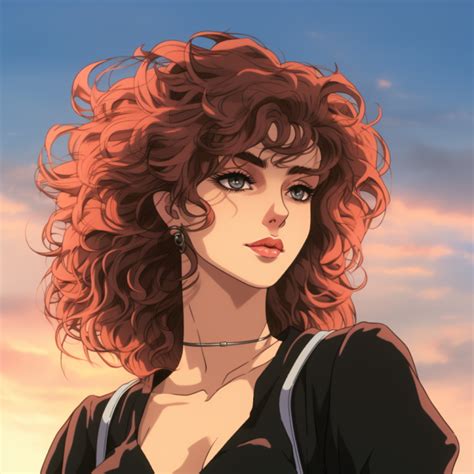 1980s Anime Screenshot A Beautiful Woman With Long Curly Hair Ideias