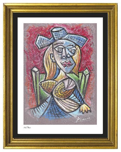 Pablo Picasso Seated Woman Signed And Hand Numbered Limited Etsy