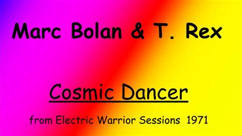 Marc Bolan Trex Cosmic Dancer Youtube