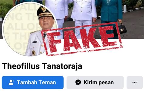 Akun Facebook Palsu Catut Nama Bupati Tana Toraja Torajachannel