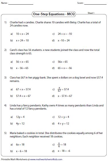 What Is A One Step Equation