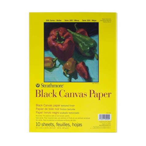 Strathmore Black Series Canvas Paper Pad Glue Bound In X In