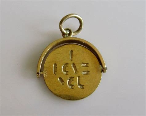 9ct Gold I Love You Spinner Pendant Or Charm Etsy Uk Spinner