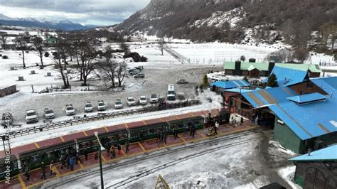 Vid O Stock Train End Of The World At Ushuaia Fin Del Mundo Argentina