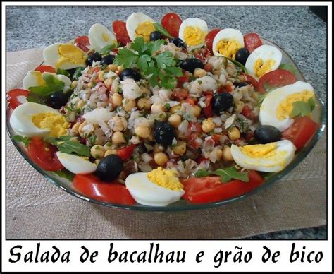 Salada De Bacalhau Com Grão De Bico Deliciosa Salada Bacalhau Bacalhau Bacalhau Com Grão