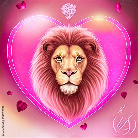 Leo Sign In Passionate Romantic Style Valentines Day Tones And