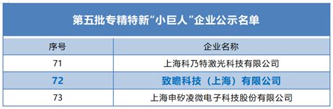 喜报丨致瞻科技荣获国家级专精特新“小巨人”企业认定 致瞻科技致瞻科技（上海）有限公司