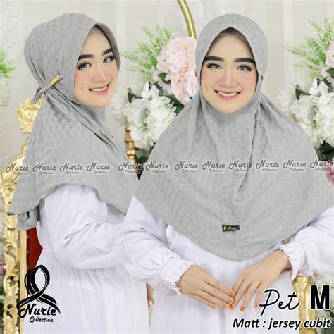 Jual Jilbab Khimar Instan Simple PET M Ori Nurie Shopee Indonesia