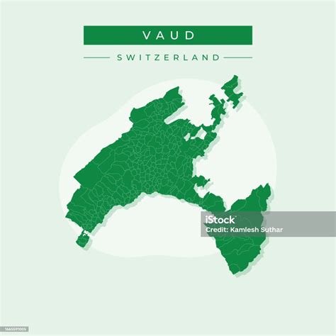 Vector Illustration Vector Of Vaud Map Switzerland Stock Illustration Download Image Now