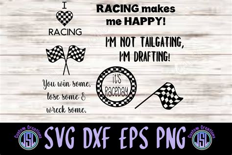 Racing Bundle Set Of Bundle Svg Dxf Eps Png Cut Files