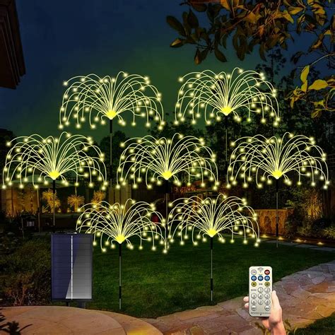 Ritammi Paquete de 7 luces solares de jardín para exteriores luces