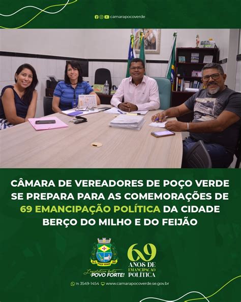 CÂMARA DE VEREADORES DE POÇO VERDE SE PREPARA PARA AS COMEMORAÇÕES DE