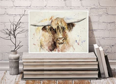 Highland Cow Giclée Print LTD edition of 100 Watercolour Paintings