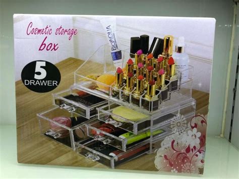 Jual Acrylic Make Up Organizer Rak Tempat Penyimpanan Akrilik