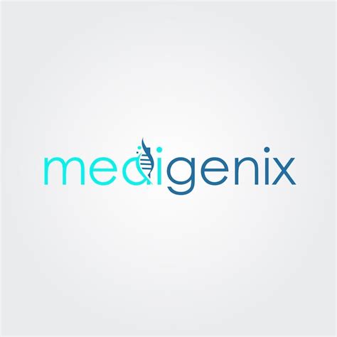 Design element vektor für das logo medical genetics Premium Vektor